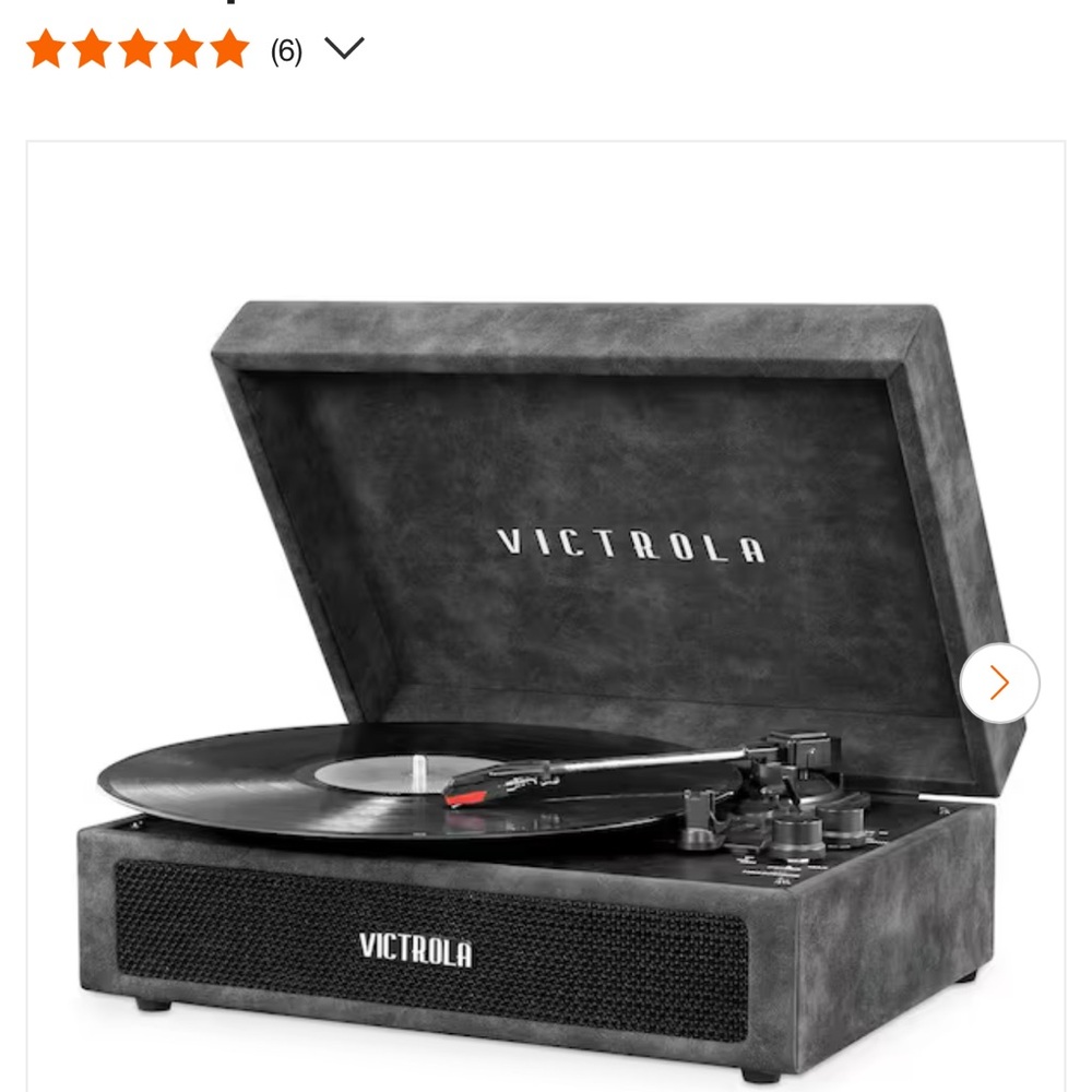 Black and Gray Vinyl Record Player like new